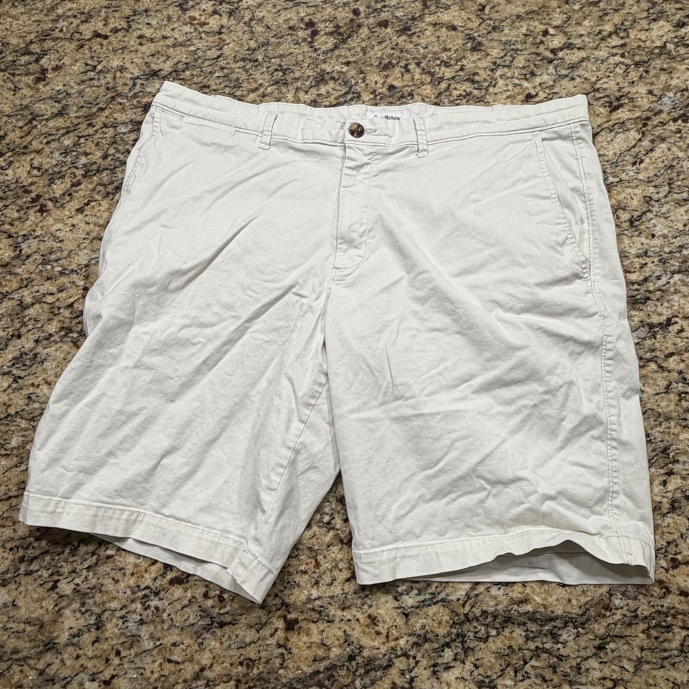 Goodfellow & Co Linden Chino Shorts Mens 40 Cream Stone 10.5 Inseam Stretch